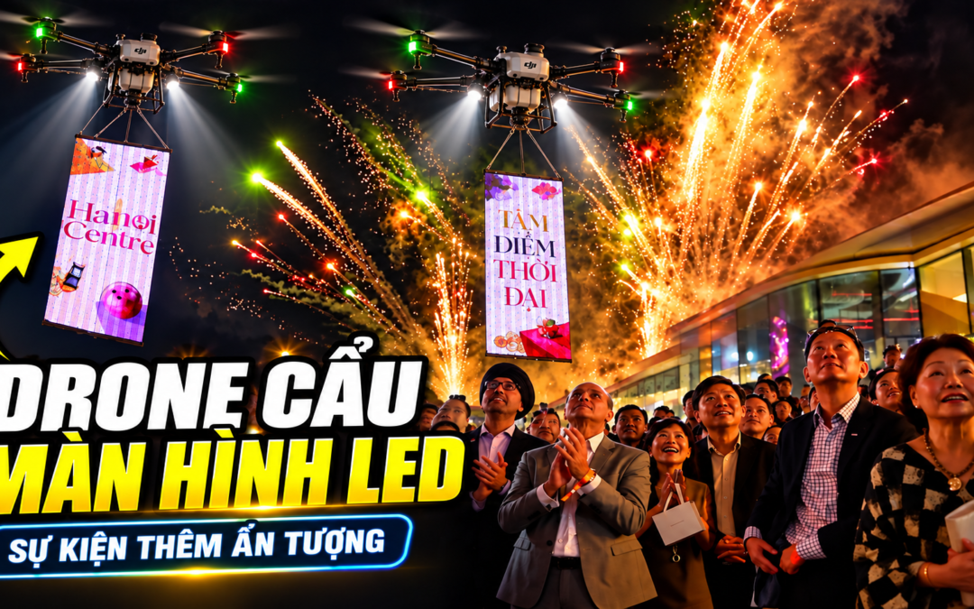 Dịch Vụ Drone Cẩu Màn Hình LED – Giải Pháp Trình Diễn & Quảng Cáo Ấn Tượng